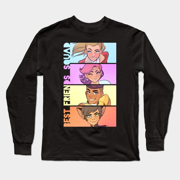 BEST FRIENDS SQUAD Long Sleeve T-Shirt by Iria Abella 